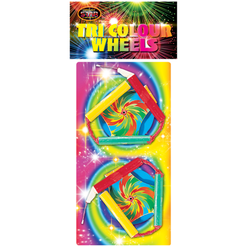 Tri Colour Wheels 2pce
