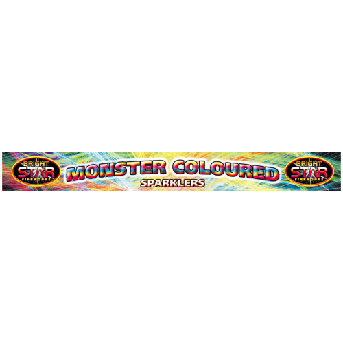 Monster Coloured Sparkler 4pce D/Box 14