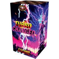 Turbo Charged 210 Shot Roman Candle Battery Turbo Charged 210 Shot Roman Candle Battery